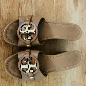 Tory Burch Tan Slide Sandals